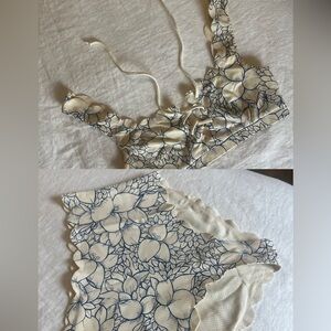 Marysia Palm Springs Lace Up Bikini Top and High Waisted Bottom | Size M